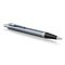 PARKER IM Medium Ballpoint Pen Blue Grey Chrome Trim Blue Ink