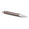 PARKER IM Premium Medium Ballpoint Pen Brown Chrome Trim Blue Ink