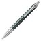 PARKER IM Premium Medium Ballpoint Pen Dark Green Chrome Trim Blue Ink