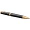 ​PARKER Ingenuity Medium Ballpoint Pen Black Gold Trim Black Ink​