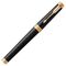 PARKER Premier Fine Rollerball Pen Black Lacquer Gold Trim Black Ink