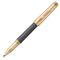PARKER Premier Fine Rollerball Pen Custom Storm Grey Gold Trim Black Ink