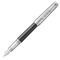 PARKER Premier Medium Fountain Pen Custom Tartan Black and Metal Lacquer Chrome Trim Black Ink