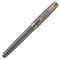 PARKER Sonnet Fine Rollerball Pen Chiselled Sterling Silver Gold Trim Black Ink
