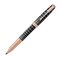 PARKER Sonnet Fine Rollerball Pen Brown Rubber Rose Gold Trim Black Ink