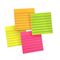 Memo Paper, Neon Lined Sticky Note, (75x75mm), 100 Sheets/pads, 5 Colors, 12 PC/Pack
