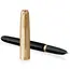 PARKER 51 Premium Medium 18K Gold Nib Fountain Pen Black Gold Trim