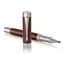 PARKER Duofold Prestige Fine Rollerball Pen Burgundy Chevron Chrome Trim Black Ink