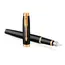 PARKER IM Medium Fountain Pen Black with Gold Trim