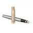 PARKER IM Medium Fountain Pen Brushed Metal Gold Trim