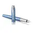 PARKER IM Premium Medium Fountain Pen Pale Blue Chrome Trim