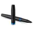 PARKER IM Rollerball Pen Black with Vibrant Navy Blue Ring Black Trim