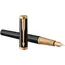 PARKER Ingenuity Medium Fountain Pen Black Gold Trim Black Ink