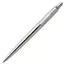 PARKER Jotter Premium Medium Ballpoint Pen Stainless Steel Diagonal Chrome Trim Blue Ink