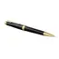 PARKER Premier Medium Ballpoint Pen Black Lacquer Gold Trim Black Ink