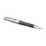 PARKER Premier Medium Ballpoint Pen Custom Tartan Black and Metal Lacquer Chrome Trim Black Ink