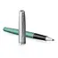 PARKER Sonnet Essential Fine Rollerball Pen Metal and Green Lacquer Palladium Trim Black Ink