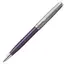 PARKER Sonnet Essential Medium Ballpoint Pen Metal and Violet Lacquer Palladium Trim Black Ink