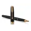 PARKER Sonnet Fine Rollerball Pen Black Lacquer Gold Trim Black Ink