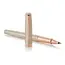 PARKER Sonnet Fine Rollerball Pen Chiselled Silver Rose Gold Trim Black Ink