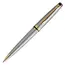WATERMAN Expert Ballpoint Pen Stainless Steel Gold Trim