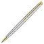 WATERMAN Hemisphere Ballpoint Pen Stainless Steel Gold Trim