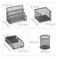 Metal Mesh Desk Sets 4 PCS - Black, 2 image