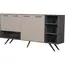 Office Set New Aura - Black & Dark Beige Desk, 3-Piece (TLLL-DS002)