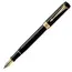 PARKER Duofold Medium Fountain Pen Classic Black Gold Trim, 2 image