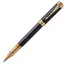 PARKER Duofold Prestige Fine Rollerball Pen Blue Chevron Gold Trim Black Ink, 2 image