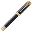 PARKER Duofold Prestige Fine Rollerball Pen Blue Chevron Gold Trim Black Ink, 3 image