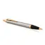 PARKER IM Brushed Metal Gold Trim Medium Ballpoint Pen Blue Ink, 2 image