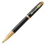 PARKER IM Premium Fine Rollerball Pen Black Gold Trim Black Ink, 2 image
