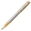 PARKER IM Premium Fine Rollerball Pen Warm Grey Gold Trim Black Ink, 2 image