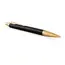 PARKER IM Premium Medium Ballpoint Pen Black Gold Trim Blue Ink, 2 image