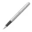 PARKER Jotter Medium Fountain Pen Stainless Steel Chrome Trim Blue Ink, 2 image