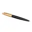 PARKER Jotter Premium Medium Ballpoint Pen Bond Street Black Gold Trim Blue Ink, 2 image
