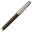 PARKER Premier Medium 18K Gold Nib Fountain Pen Custom Crimson Red Silver Trim Black Ink, 3 image