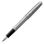 PARKER Sonnet Essential Medium Fountain Pen Sandblasted Stainless Steel Chrome Trim, 2 image