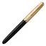 PARKER 51 Premium Medium 18K Gold Nib Fountain Pen Black Gold Trim, 3 image