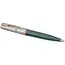 PARKER 51 Premium Medium Ballpoint Pen Forest Green Gold Trim Black Ink, 2 image