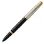PARKER 51 Premium Medium Fountain Pen Black Gold Trim, 2 image