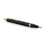 PARKER IM Medium Ballpoint Pen Black Lacquer Gold Trim Blue Ink, 2 image