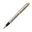 PARKER IM Medium Fountain Pen Brushed Metal Gold Trim, 2 image
