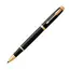 PARKER IM Medium Rollerball Pen Black Lacquer Gold Trim Blue Ink, 2 image