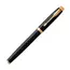 PARKER IM Medium Rollerball Pen Black Lacquer Gold Trim Blue Ink, 3 image