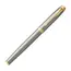 PARKER IM Medium Rollerball Pen Brushed Metal Gold Trim Blue Ink, 3 image