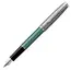 PARKER Sonnet Essential Medium Fountain Pen Metal and Green Lacquer Palladium Trim, 2 image