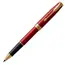 PARKER Sonnet Fine Rollerball Pen Red Lacquer Gold Trim Black Ink, 2 image