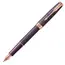 PARKER Sonnet Medium 18K Gold Nib Fountain Pen Chiselled Purple Matrix Rose Gold Trim, 2 image